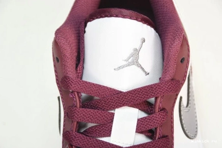 White 1 Jordan Bordeaux Low 1001